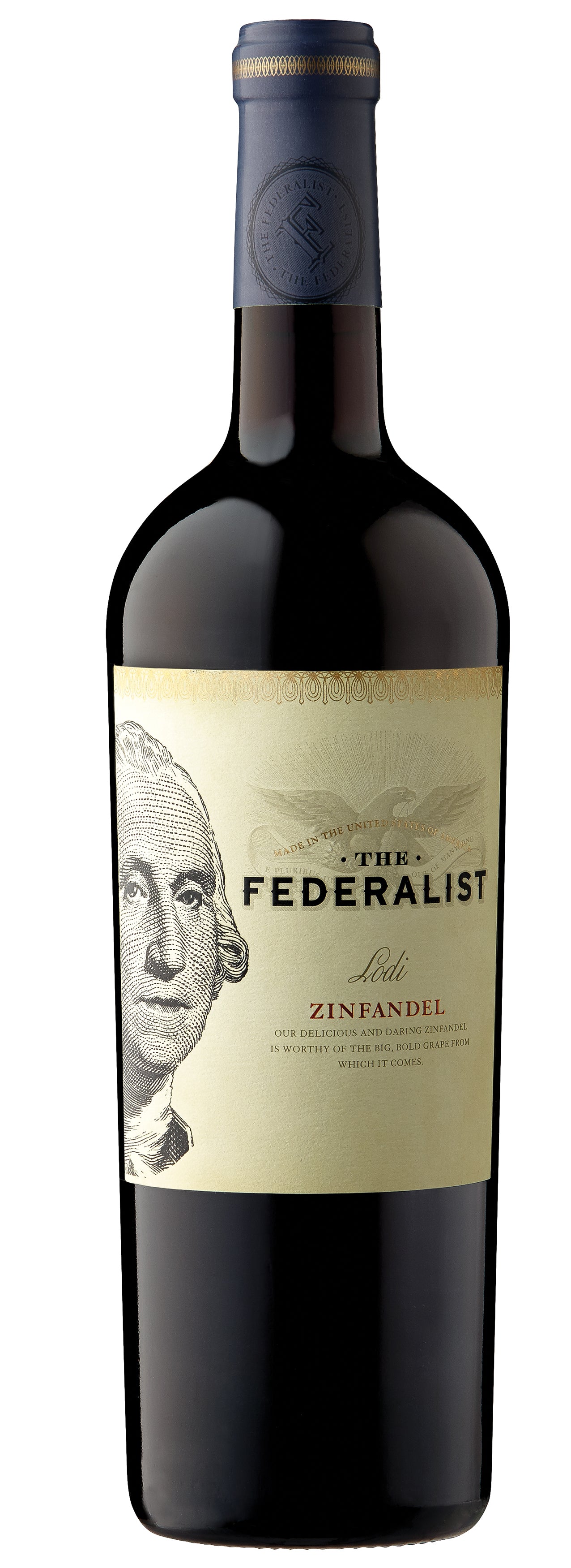 The Federalist Lodi Zinfandel 2021  Front Bottle Shot