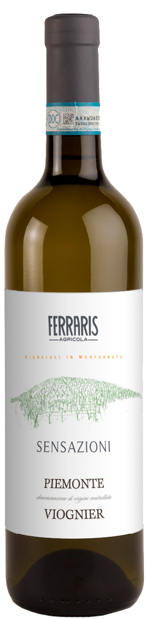 Ferraris Monferrato Sensazioni Viognier 2022  Front Bottle Shot
