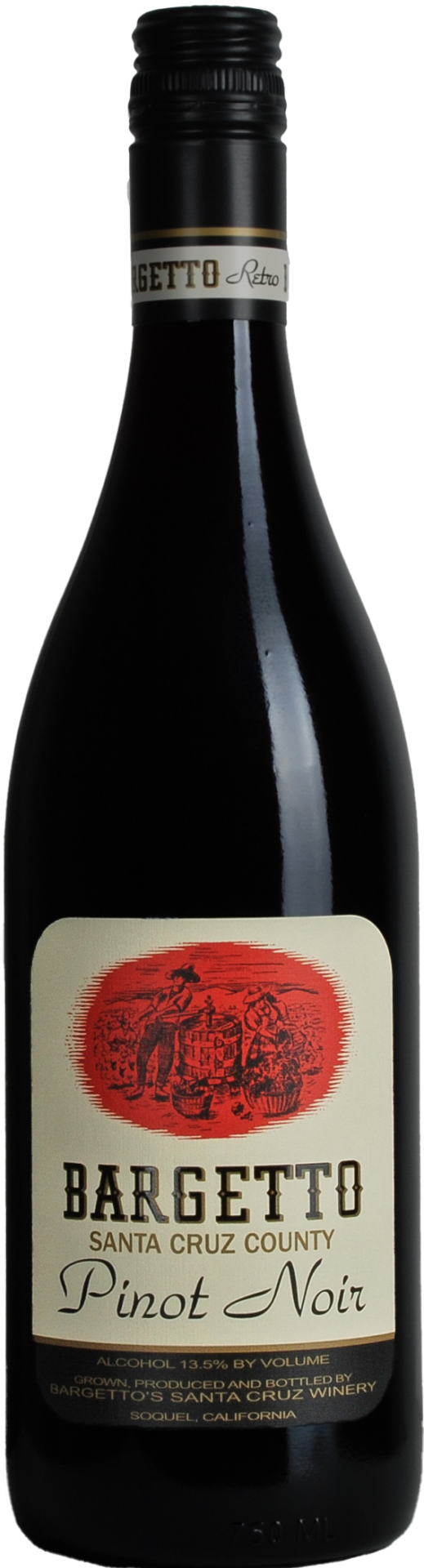 Bargetto Santa Cruz Mountains Retro Pinot Noir 2023  Front Bottle Shot