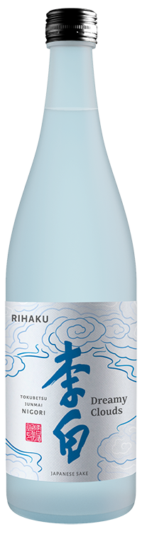 Rihaku Dreamy Clouds Junmai Nigori Sake Tokubetsu (720ML)  Front Bottle Shot