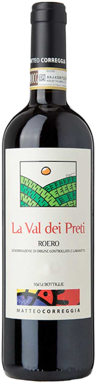 Matteo Correggia La Val dei Preti Roero Nebbiolo 2018  Front Bottle Shot