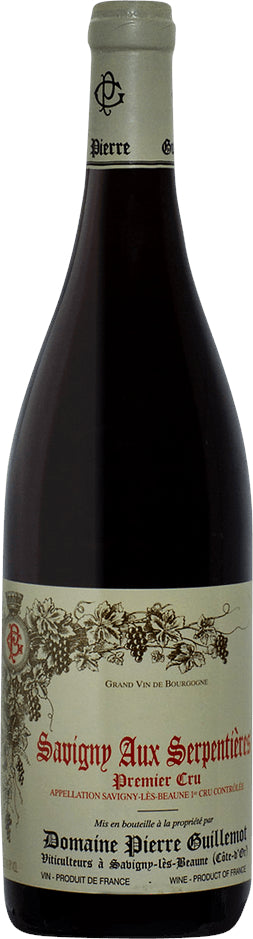 Domaine Pierre Guillemot Savigny-les-Beaune Aux Serpentieres Premier Cru 2021  Front Bottle Shot