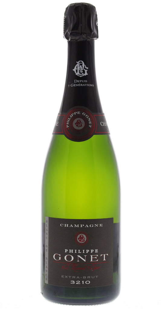 Philippe Gonet Blanc de Blancs 3210 Extra Brut   Front Bottle Shot