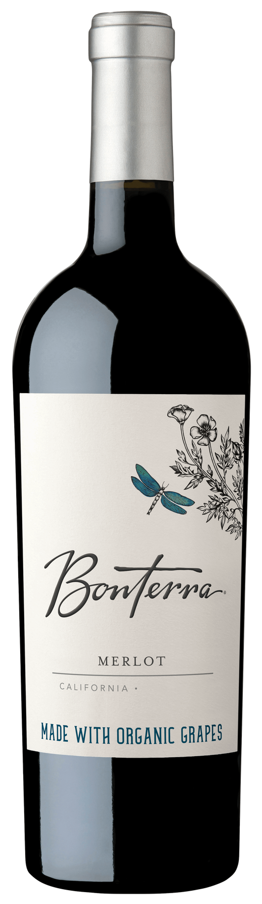 Bonterra Organically Grown Merlot 2022  Front Bottle Shot
