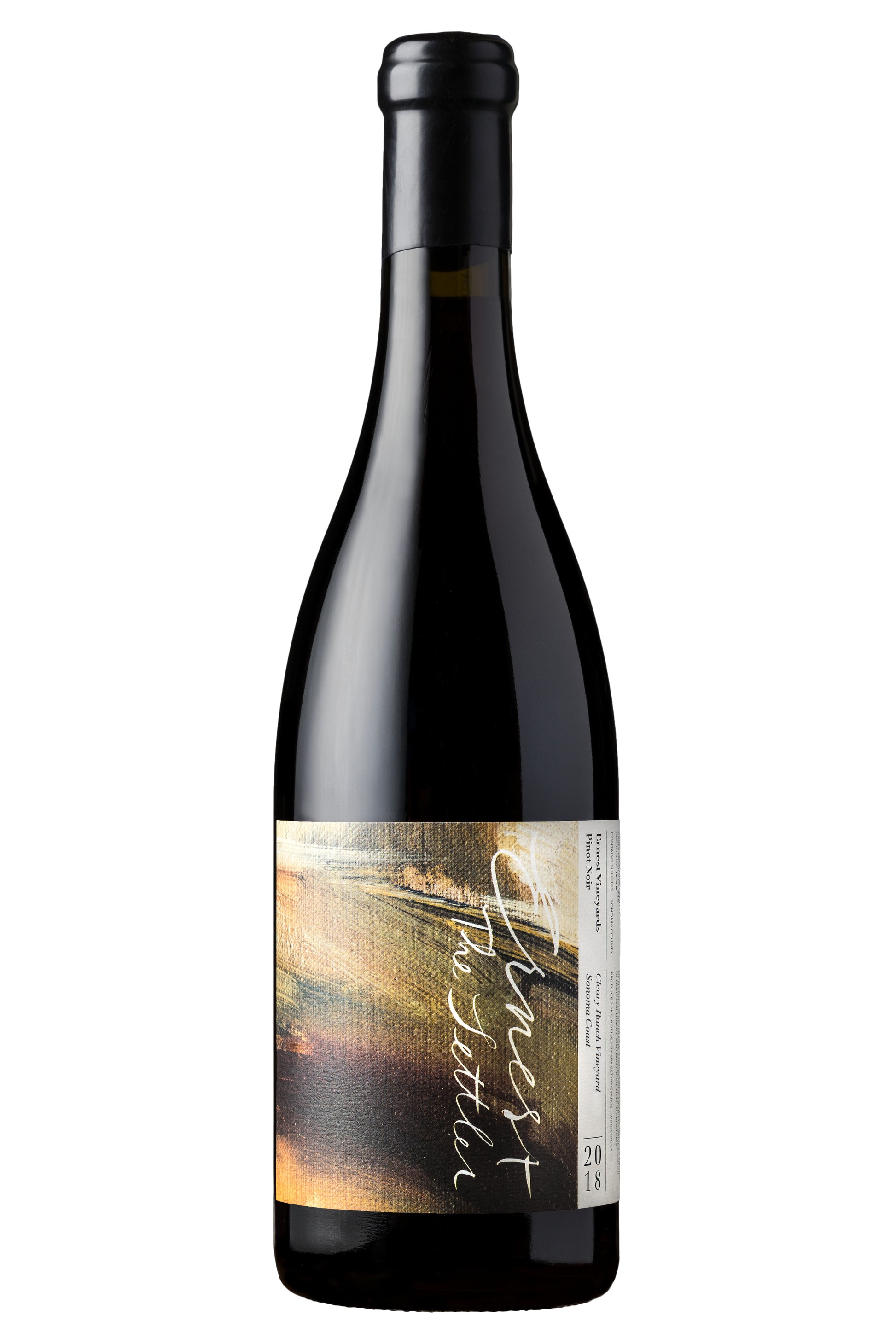 Ernest Vineyards The Settler Pinot Noir 2018  Front Bottle Shot