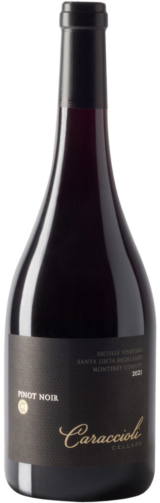 Caraccioli Cellars Santa Lucia Highlands Estate Pinot Noir 2021  Front Bottle Shot