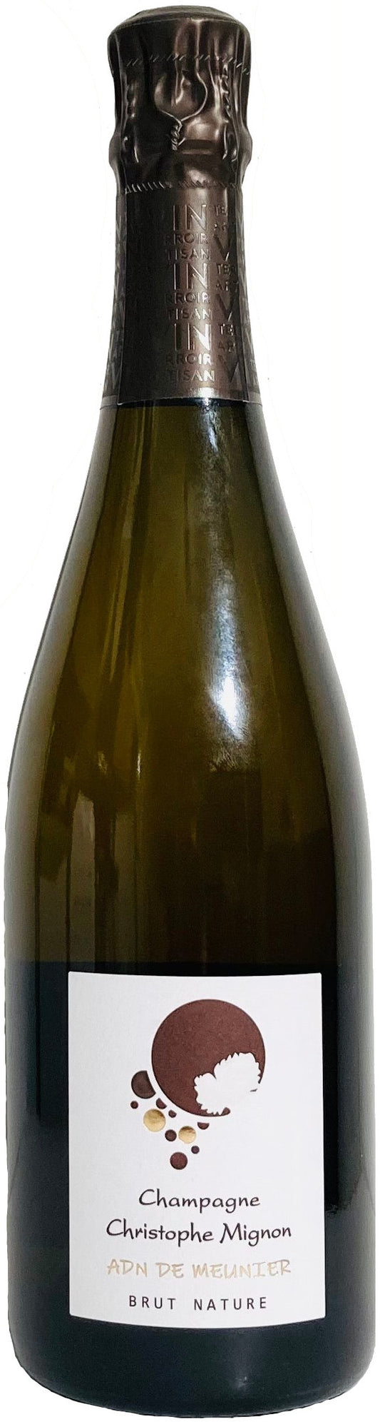 Christophe Mignon Brut Nature ADN de Meunier  Front Bottle Shot
