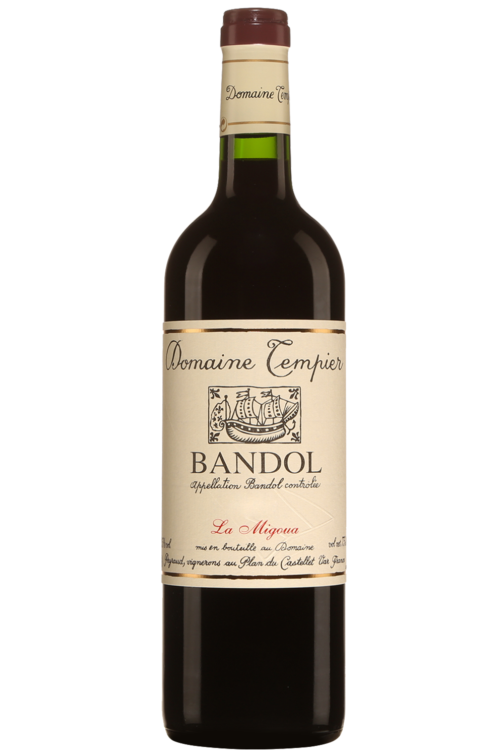 Domaine Tempier Bandol La Migoua Rouge 2021  Front Bottle Shot