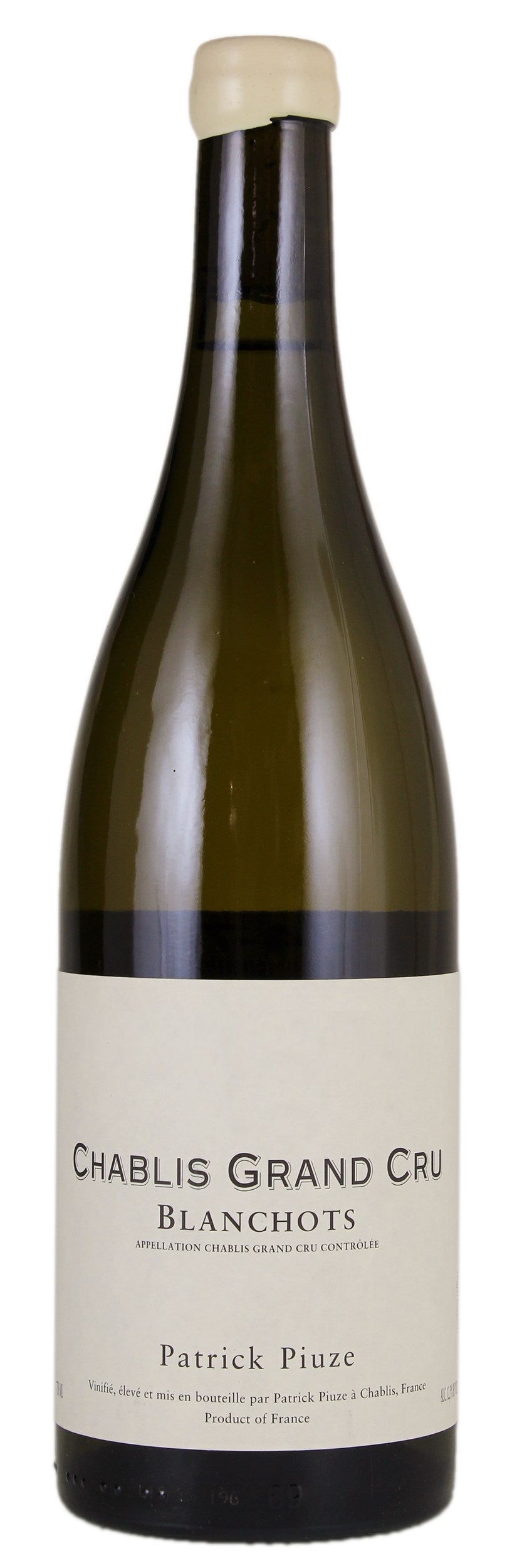 Patrick Piuze Chablis Blanchots Grand Cru 2022  Front Bottle Shot