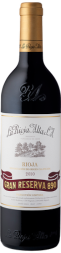 La Rioja Alta Gran Reserva 890 Tinto 2010  Front Bottle Shot
