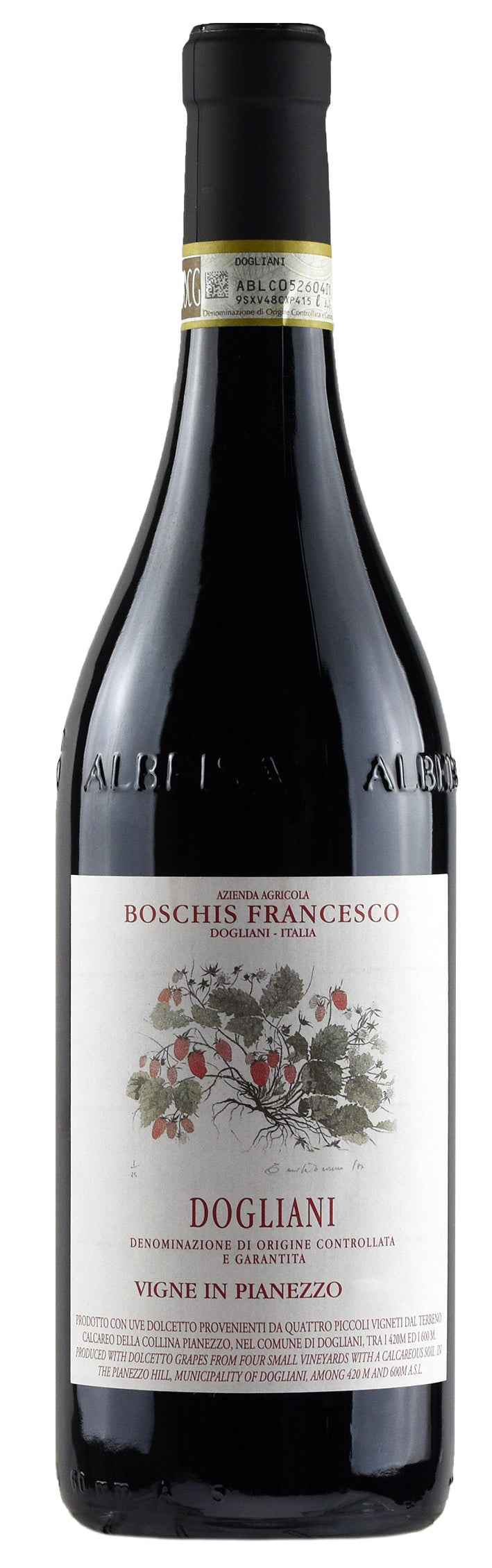 Francesco Boschis Pianezzo Dolcetto di Dogliani 2021  Front Bottle Shot