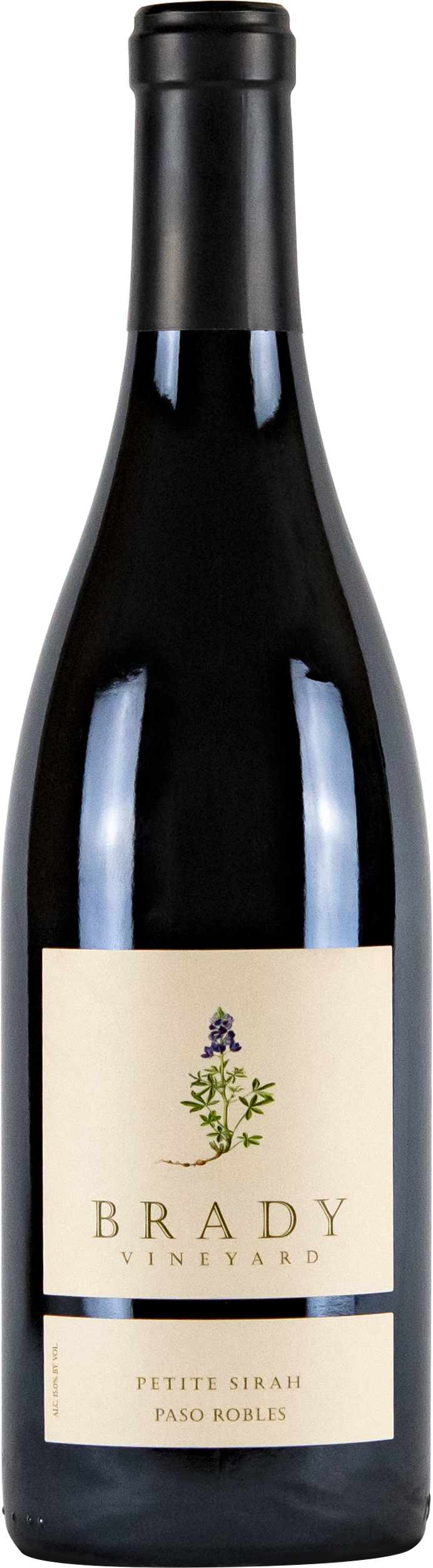 Brady Vineyard Petite Sirah 2022  Front Bottle Shot