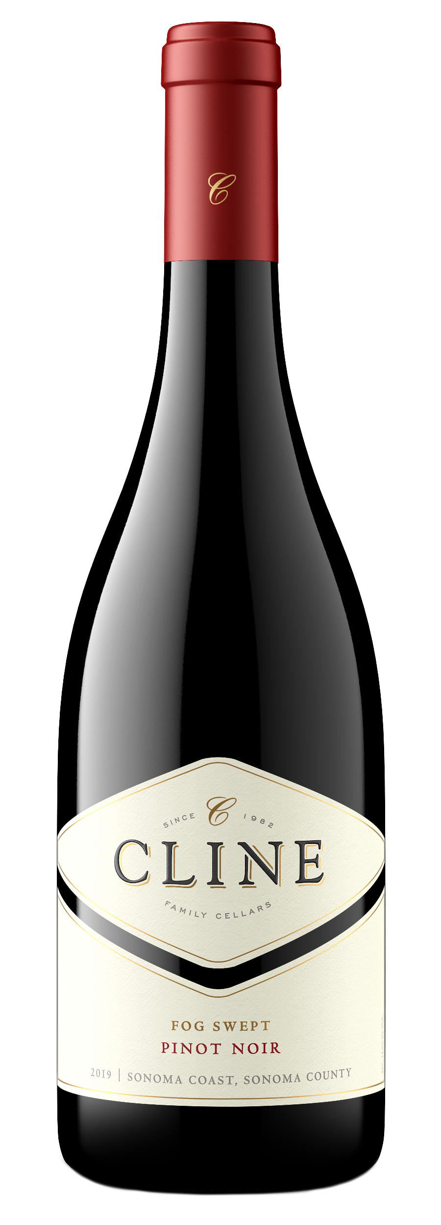 Cline Fog Swept Pinot Noir 2019  Front Bottle Shot