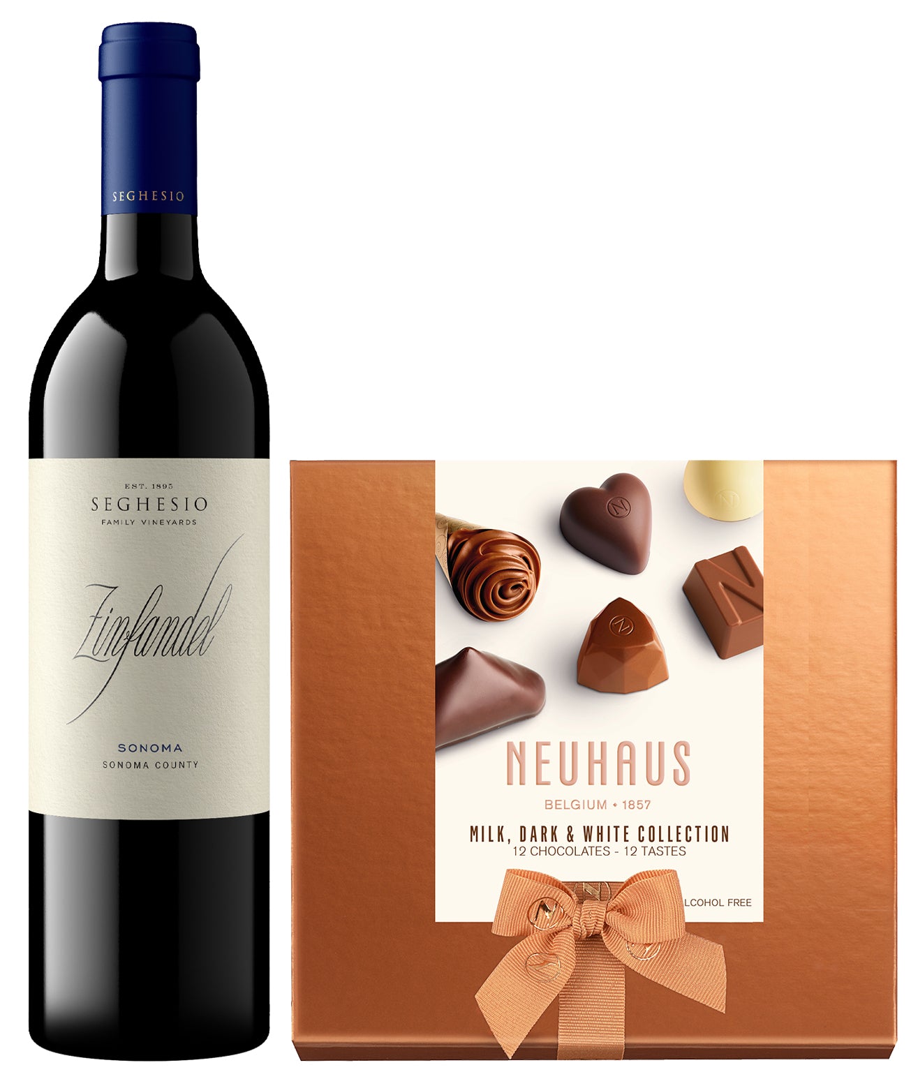 93 Point Zinfandel & Neuhaus Chocolates Gift Set