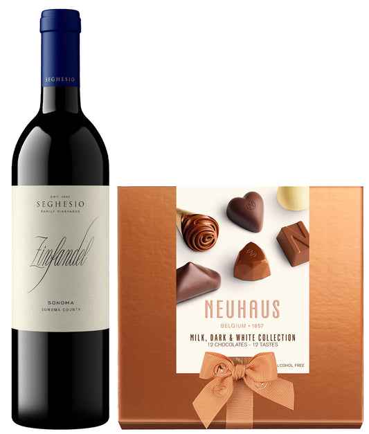93 Point Zinfandel & Neuhaus Chocolates Gift Set