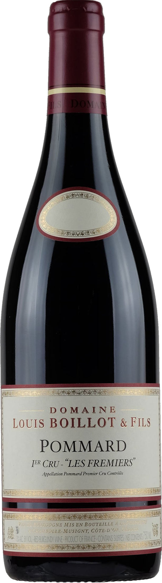 Domaine Louis Boillot Pommard Les Fremiers Premier Cru 2022  Front Bottle Shot