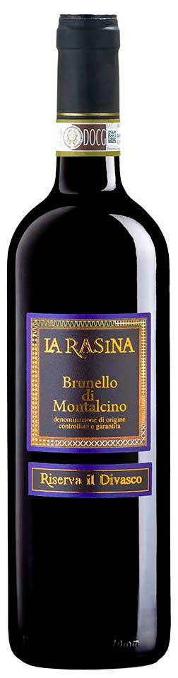 La Rasina Brunello di Montalcino Riserva il Divasco 2015  Front Bottle Shot