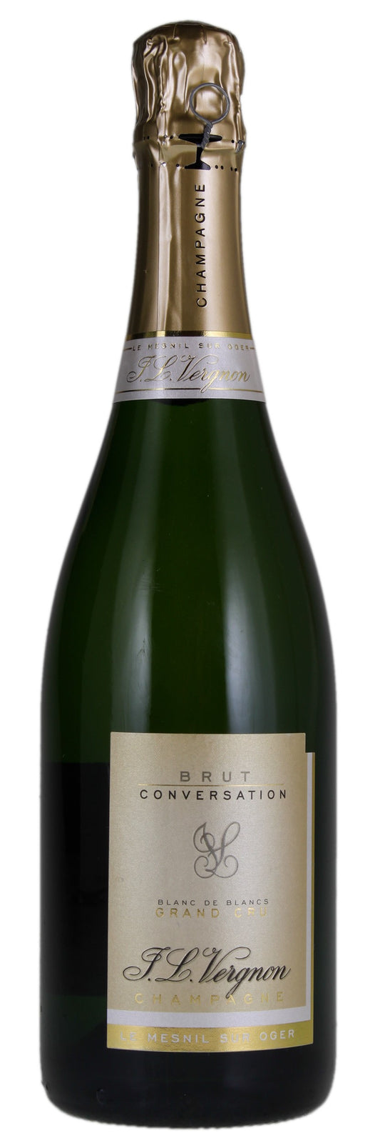 Champagne J.L. Vergnon Conversation Brut Blanc de Blancs Grand Cru  Front Bottle Shot