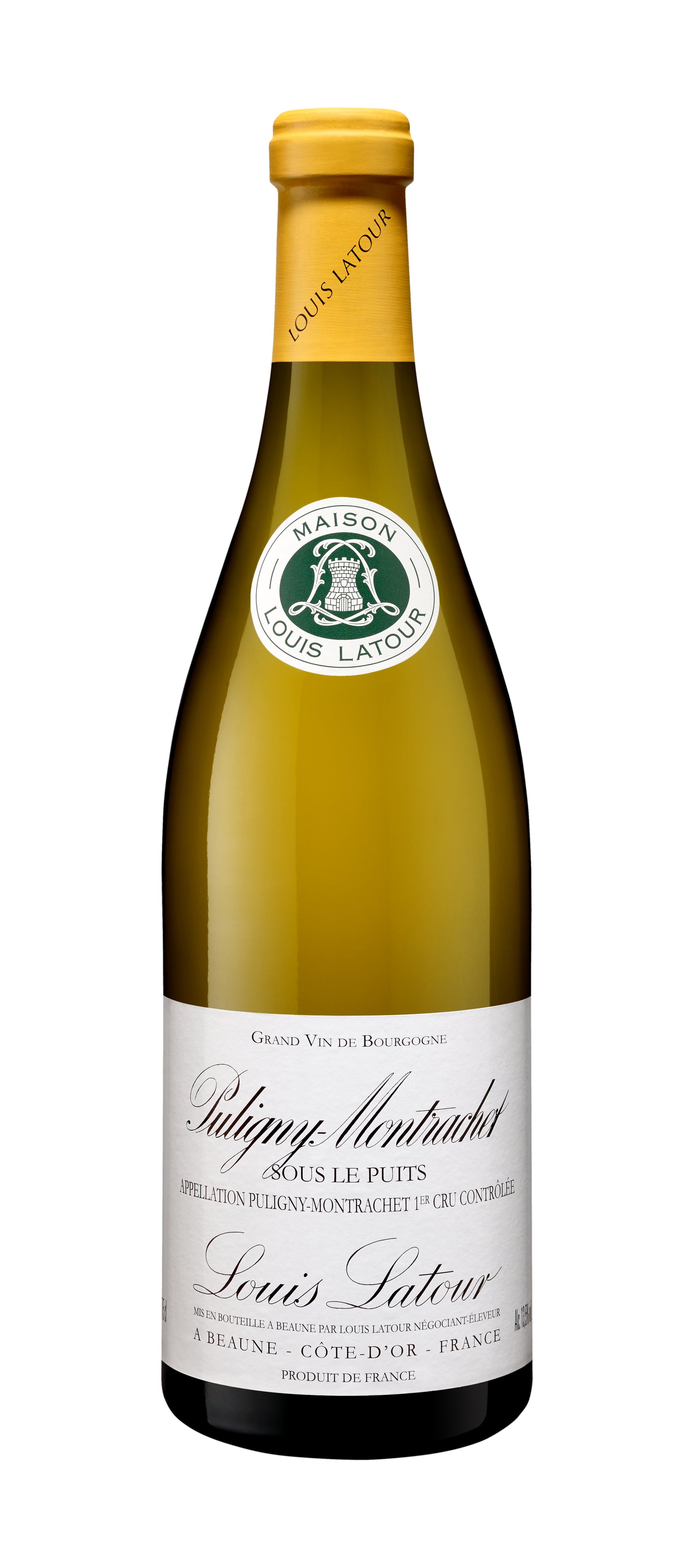 Louis Latour Puligny-Montrachet Sous le Puits Premier Cru 2022  Front Bottle Shot