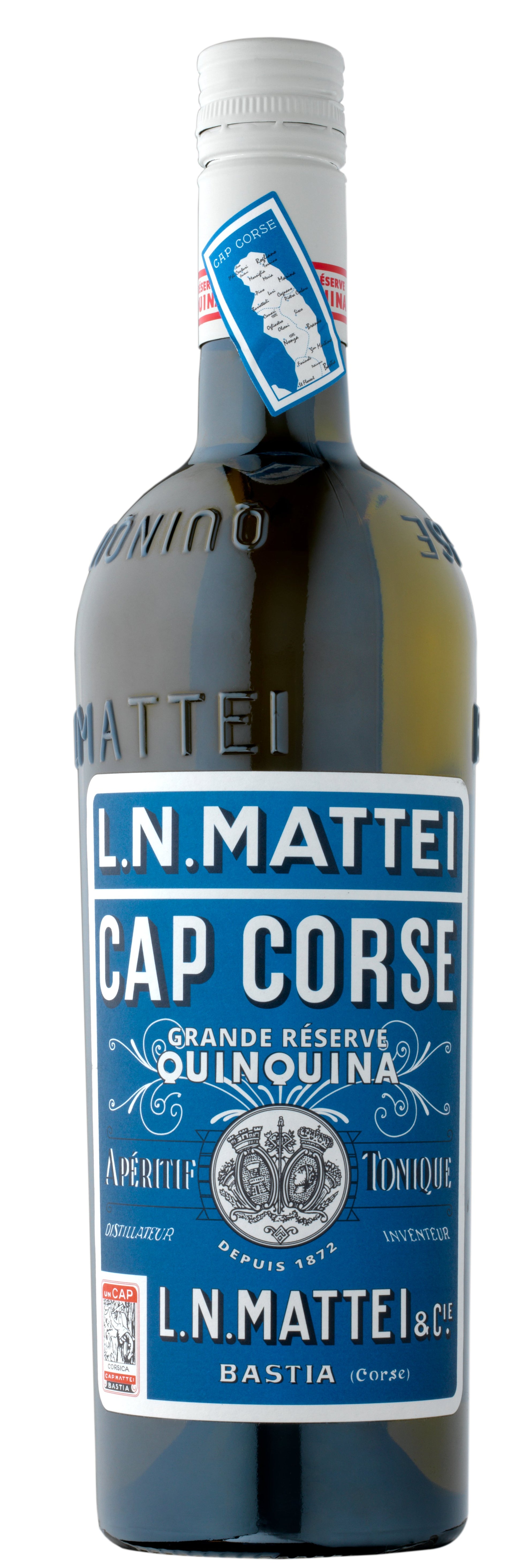 Mattei Cap Corse Blanc Quinquina  Front Bottle Shot