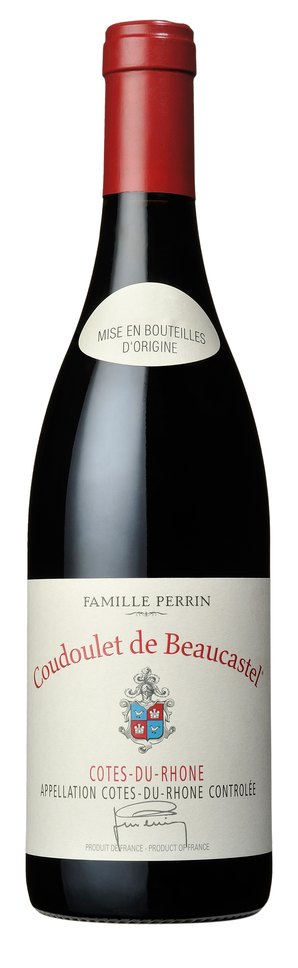 Chateau de Beaucastel Coudoulet Rouge 2022  Front Bottle Shot