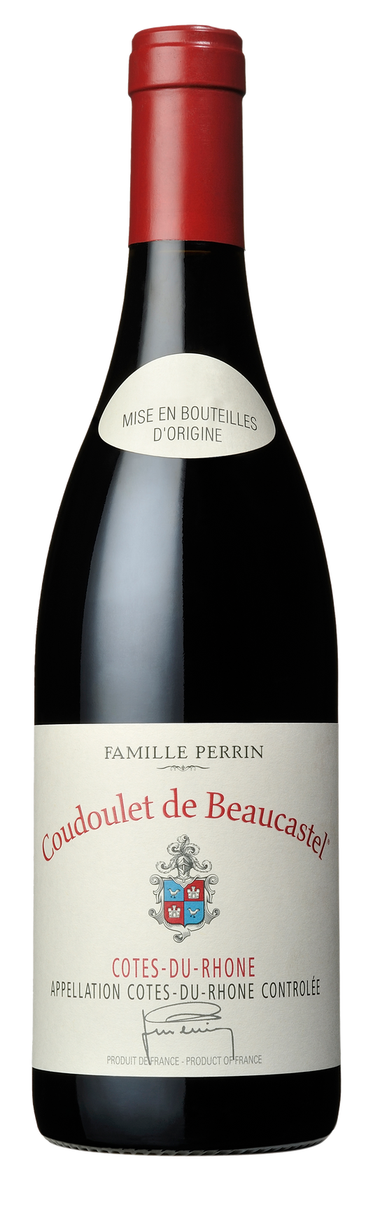 Chateau de Beaucastel Coudoulet Rouge 2022  Front Bottle Shot