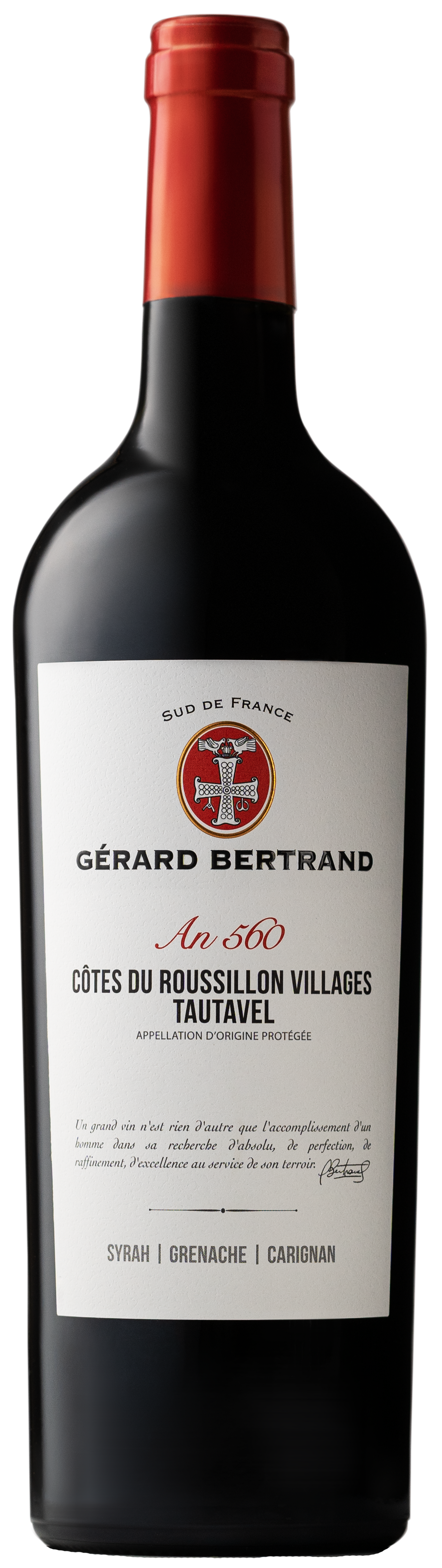Gerard Bertrand An 560 Tautavel 2021  Front Bottle Shot