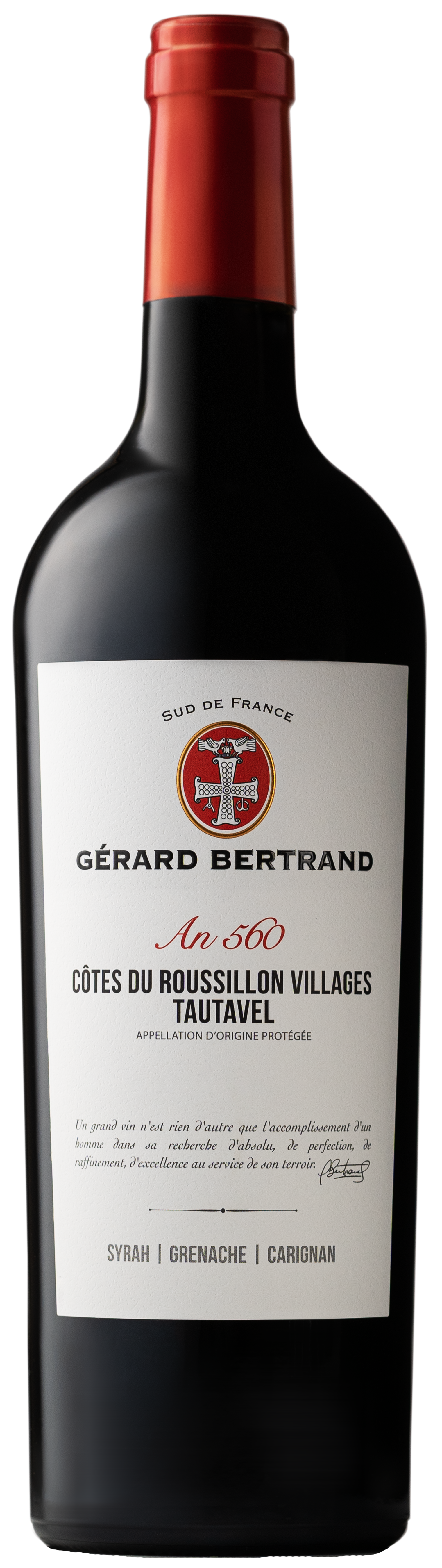 Gerard Bertrand An 560 Tautavel 2021  Front Bottle Shot