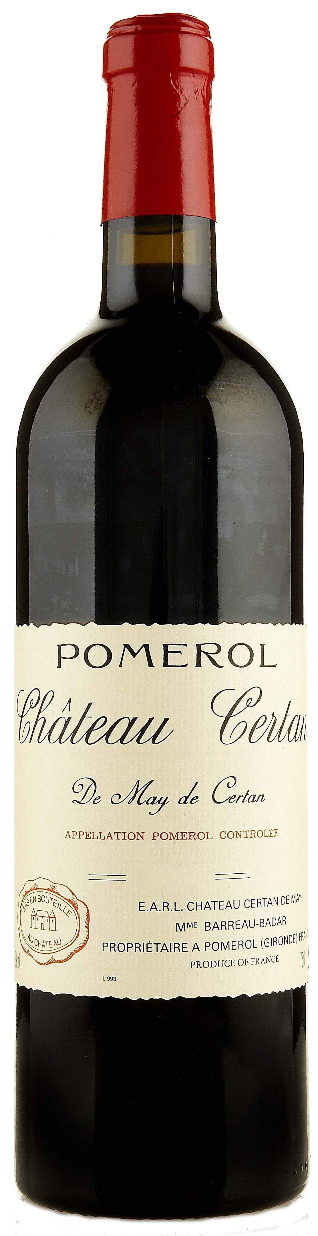 Chateau Certan de May  2020  Front Bottle Shot