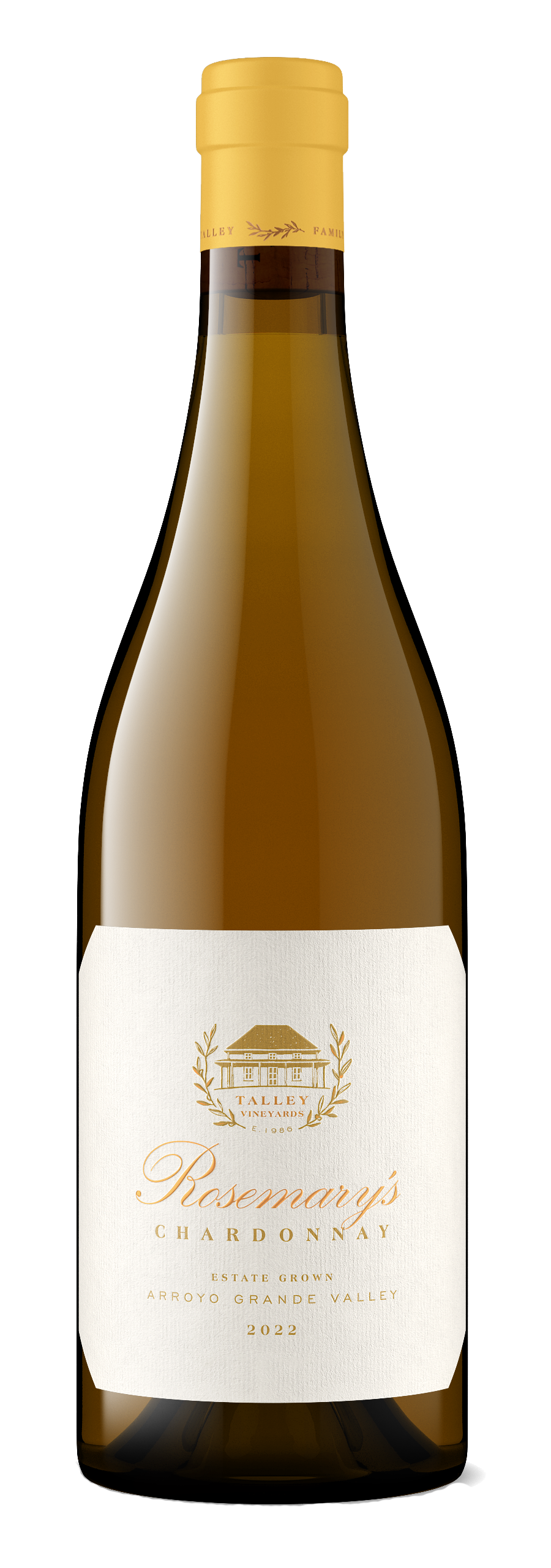 Talley Rosemary's Vineyard Chardonnay 2022  Front Bottle Shot