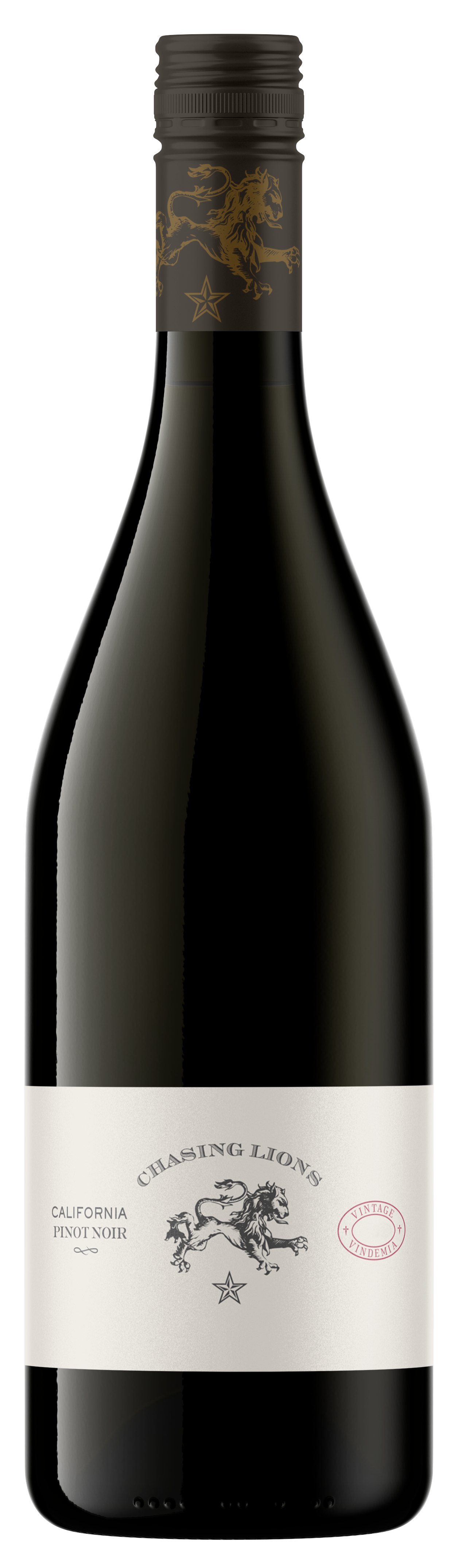 Chasing Lions Pinot Noir 2021  Front Bottle Shot