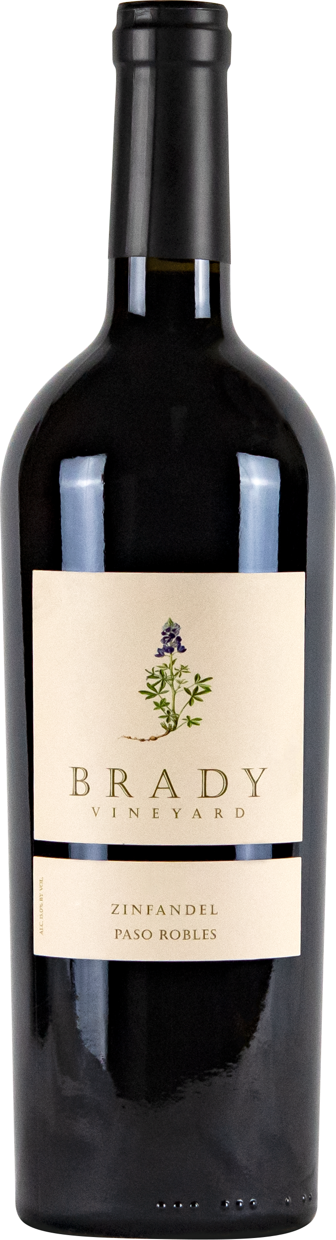 Brady Vineyard Zinfandel 2021  Front Bottle Shot
