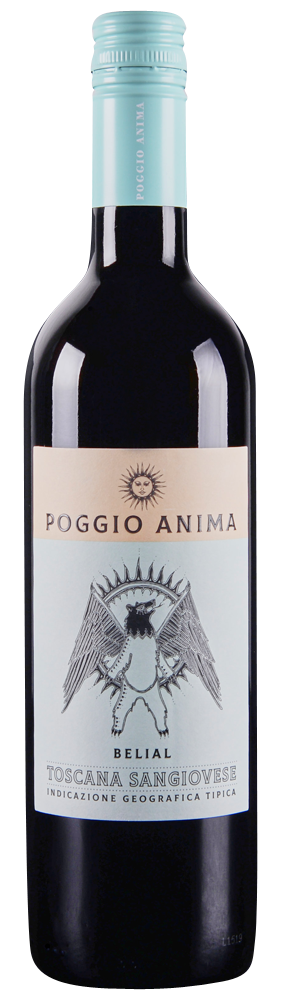 Poggio Anima Belial Sangiovese 2022  Front Bottle Shot