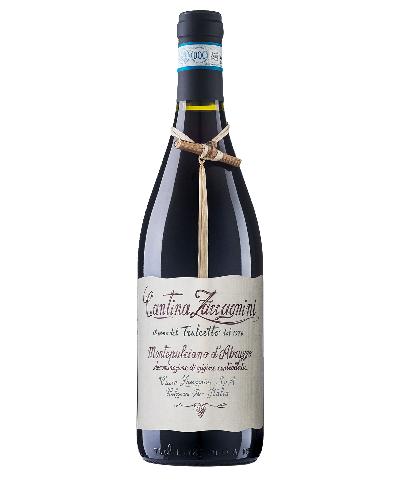 Zaccagnini Tralcetto Montepulciano d'Abruzzo 2022  Front Bottle Shot