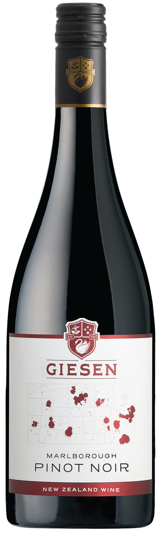 Giesen Pinot Noir 2020  Front Bottle Shot