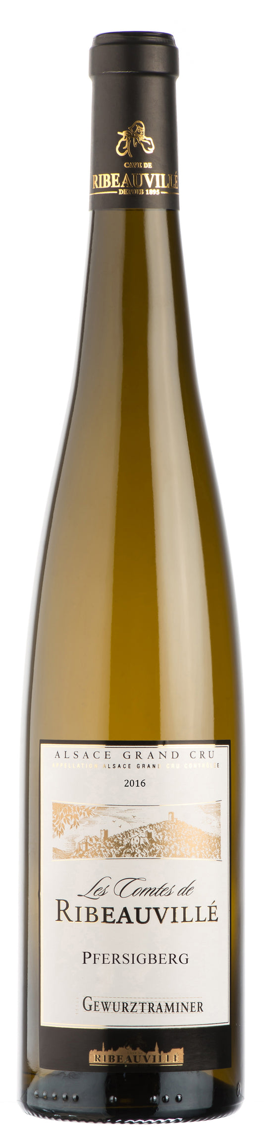 Cave de Ribeauville Gewurztraminer Pfersigberg Grand Cru 2016  Front Bottle Shot