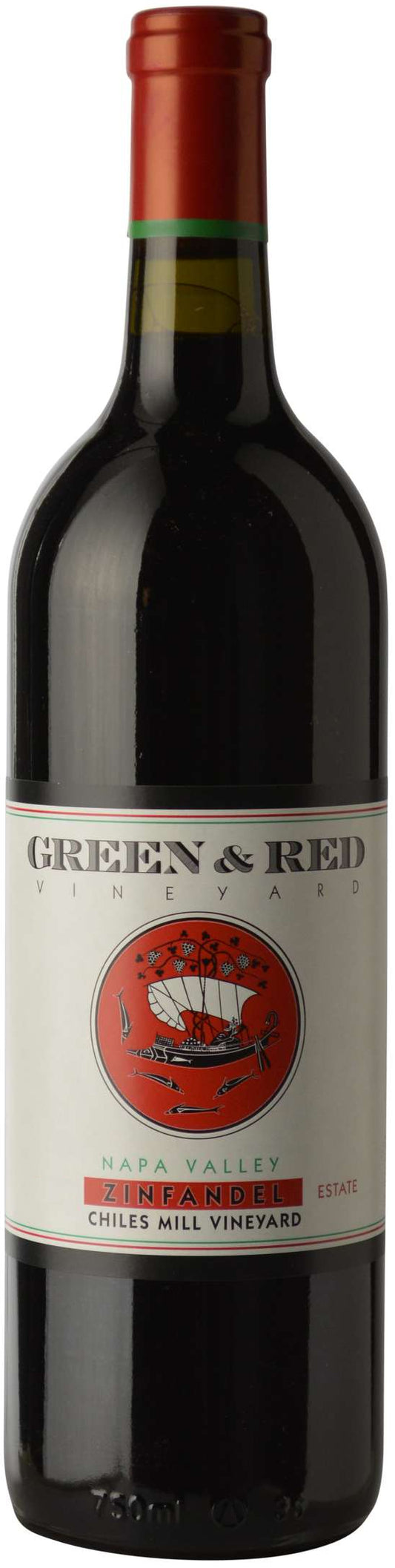 Green & Red Chiles Mill Vineyards Zinfandel 2018  Front Bottle Shot