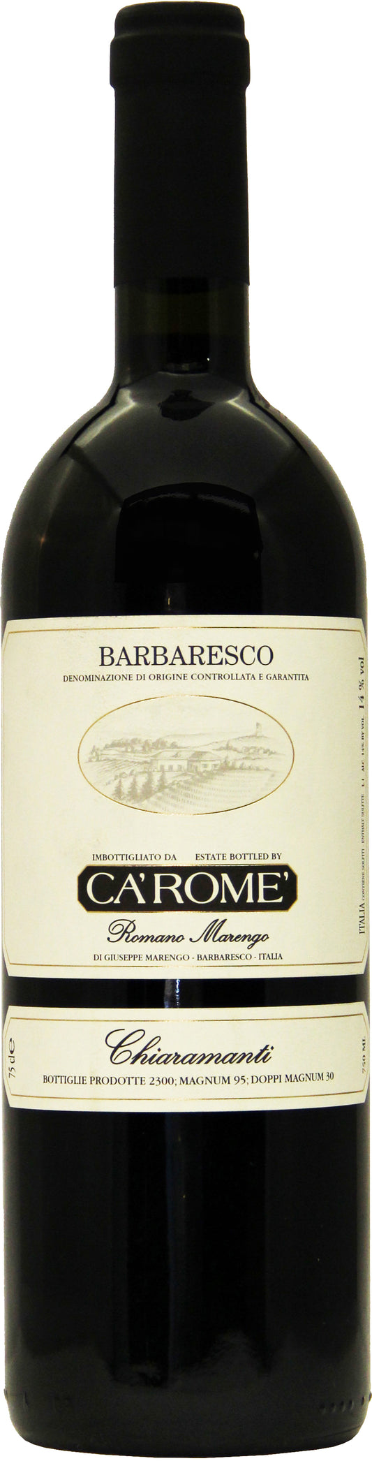 Ca' Rome Barbaresco Romano Marengo Chiaramanti 2016  Front Bottle Shot