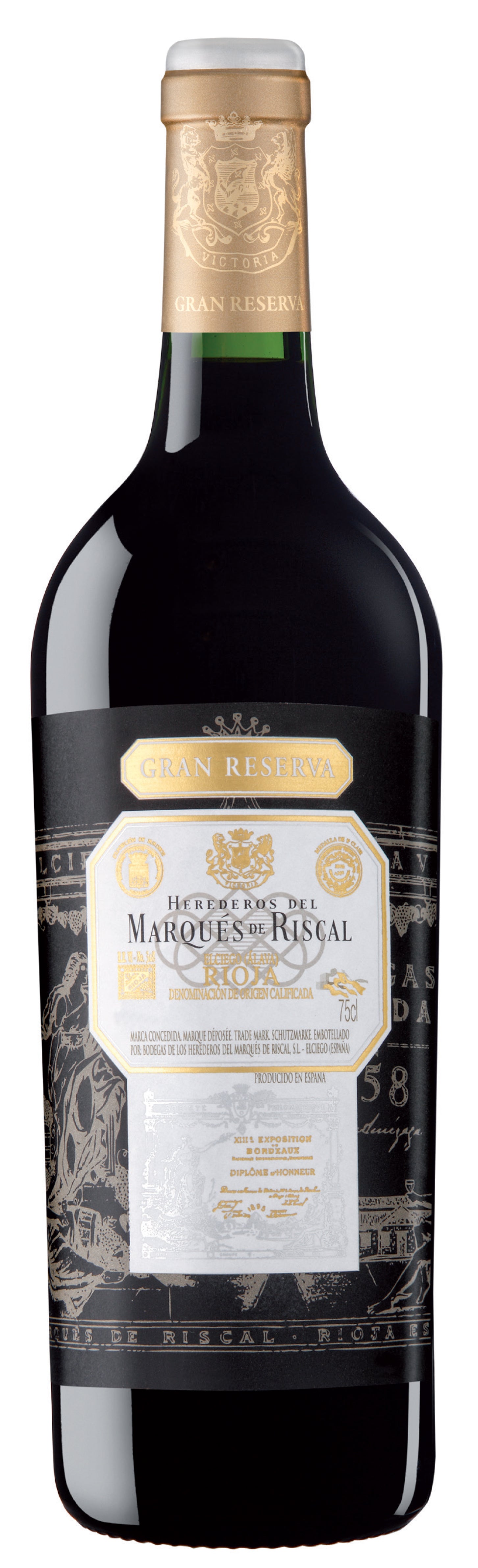Marques de Riscal Rioja Gran Reserva 2018  Front Bottle Shot