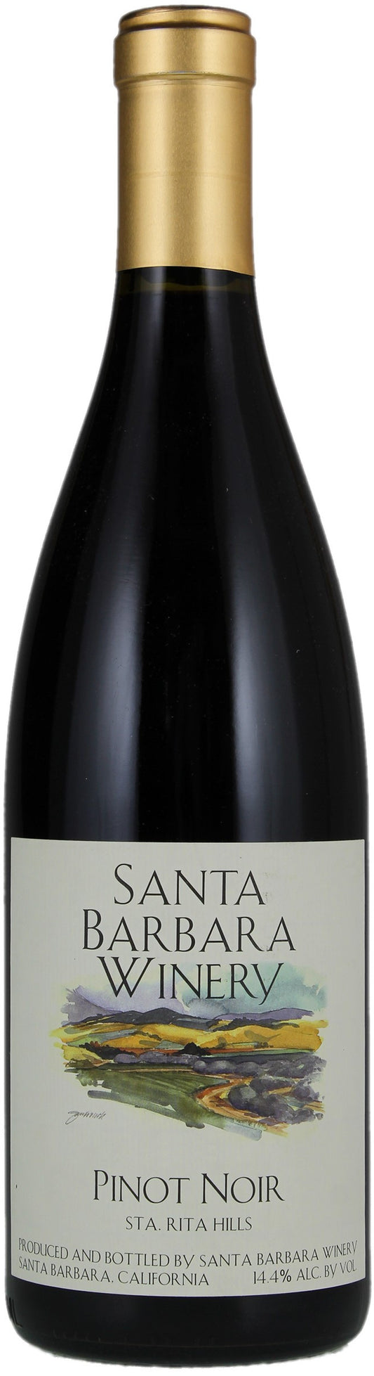 Santa Barbara Winery Sta. Rita Hills Pinot Noir 2019  Front Bottle Shot
