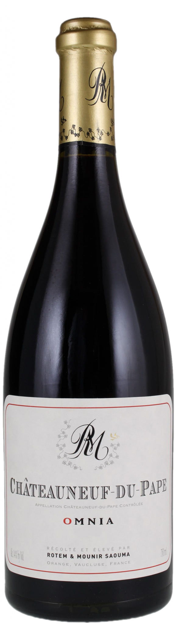 Rotem & Mounir Saouma Chateauneuf-du-Pape Omnia 2018  Front Bottle Shot