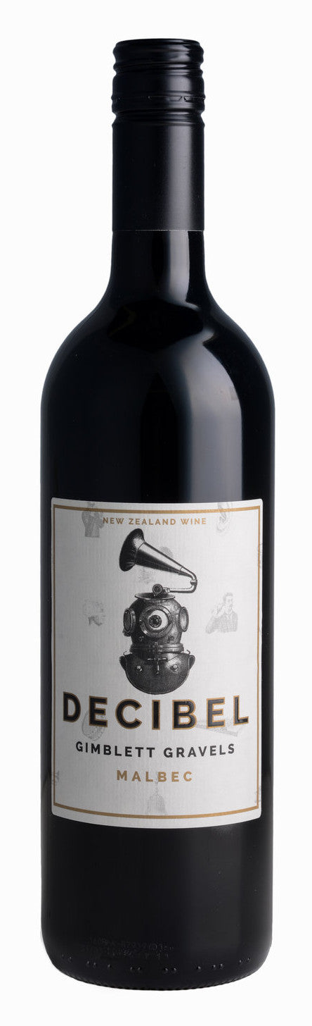 Decibel Wines Malbec Gimblett Gravels 2021  Front Bottle Shot