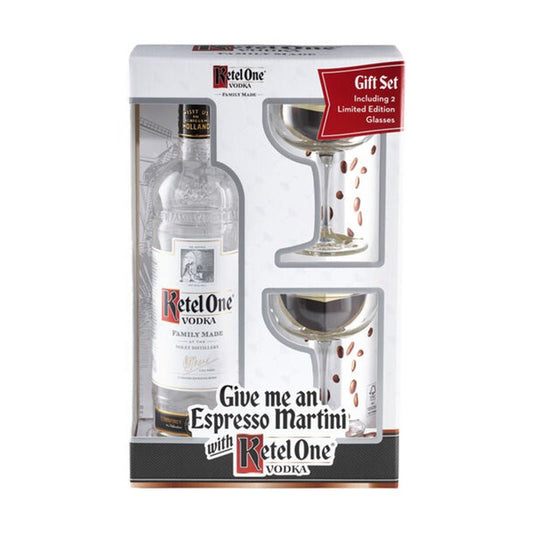 Ketel One Vodka with 2 Limited Edition Glasses 750ml