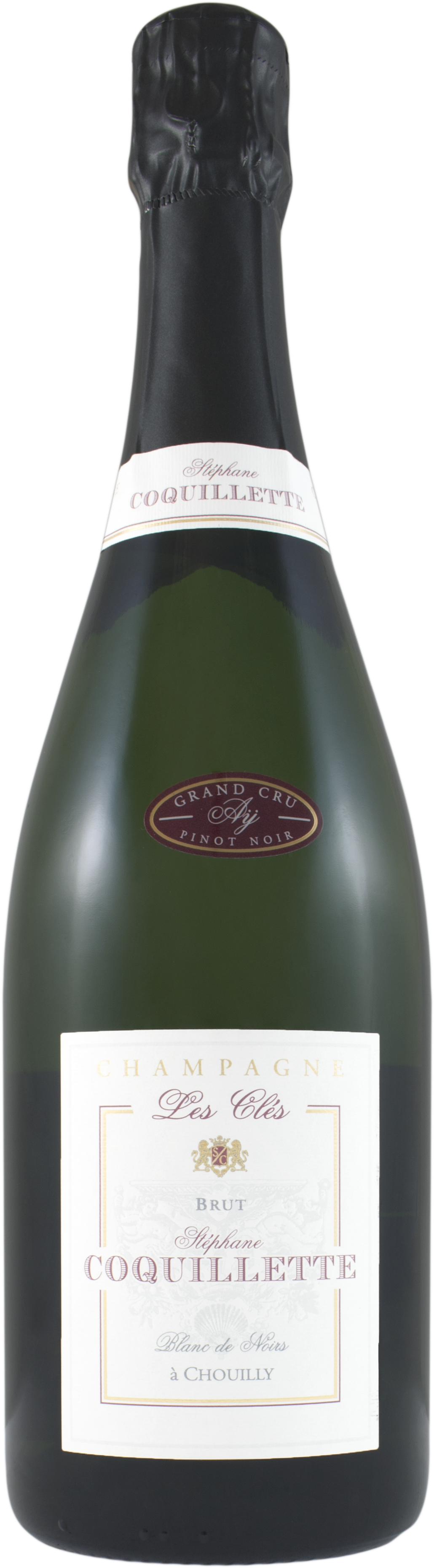 Stephane Coquillette Cuvee Les Cles Blanc de Noirs  Front Bottle Shot