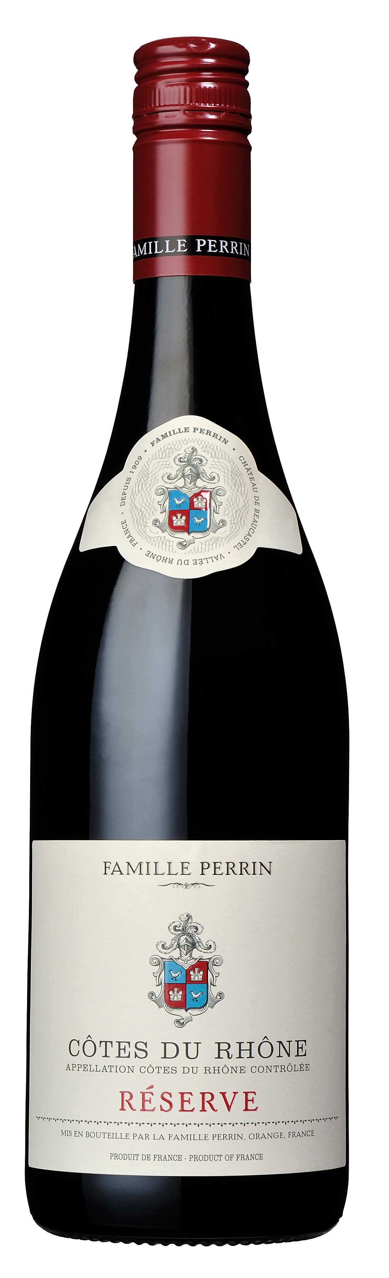 Famille Perrin Reserve Cotes du Rhone Rouge 2022  Front Bottle Shot