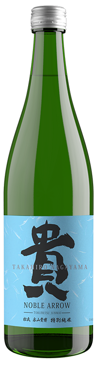 Taka Noble Arrow Tokubetsu Junmai Sake (720ML)  Front Bottle Shot