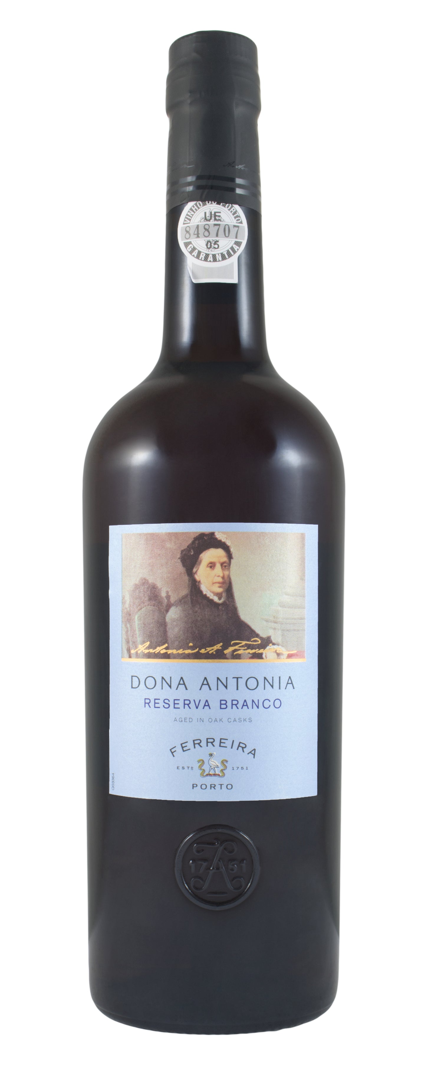Ferreira Porto Dona Antonia Reserva White Port  Front Bottle Shot