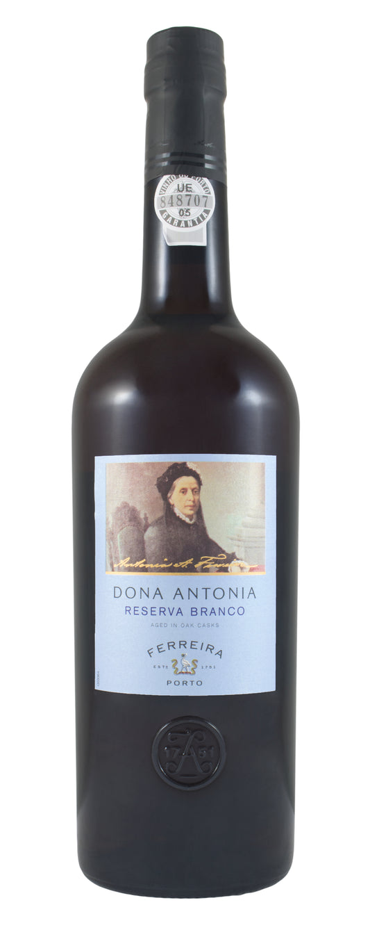 Ferreira Porto Dona Antonia Reserva White Port  Front Bottle Shot