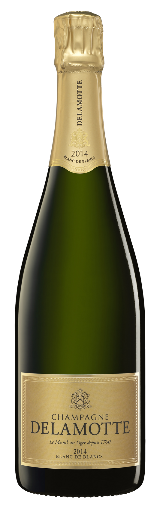 Delamotte Blanc de Blancs 2014  Front Bottle Shot
