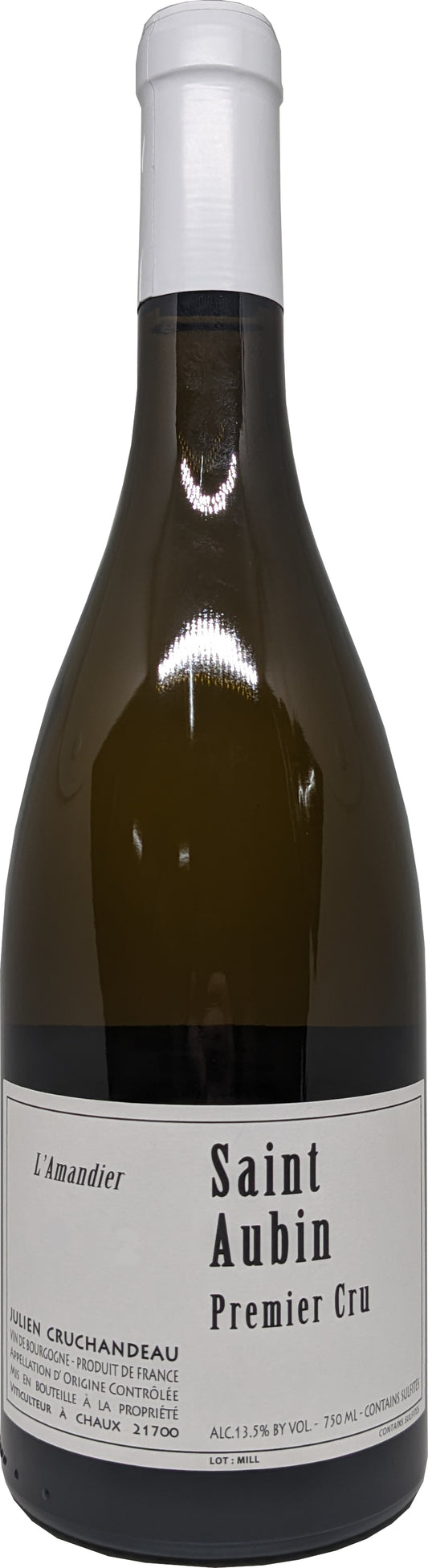 Julien Cruchandeau Saint-Aubin L'Amandier Premier Cru 2022  Front Bottle Shot